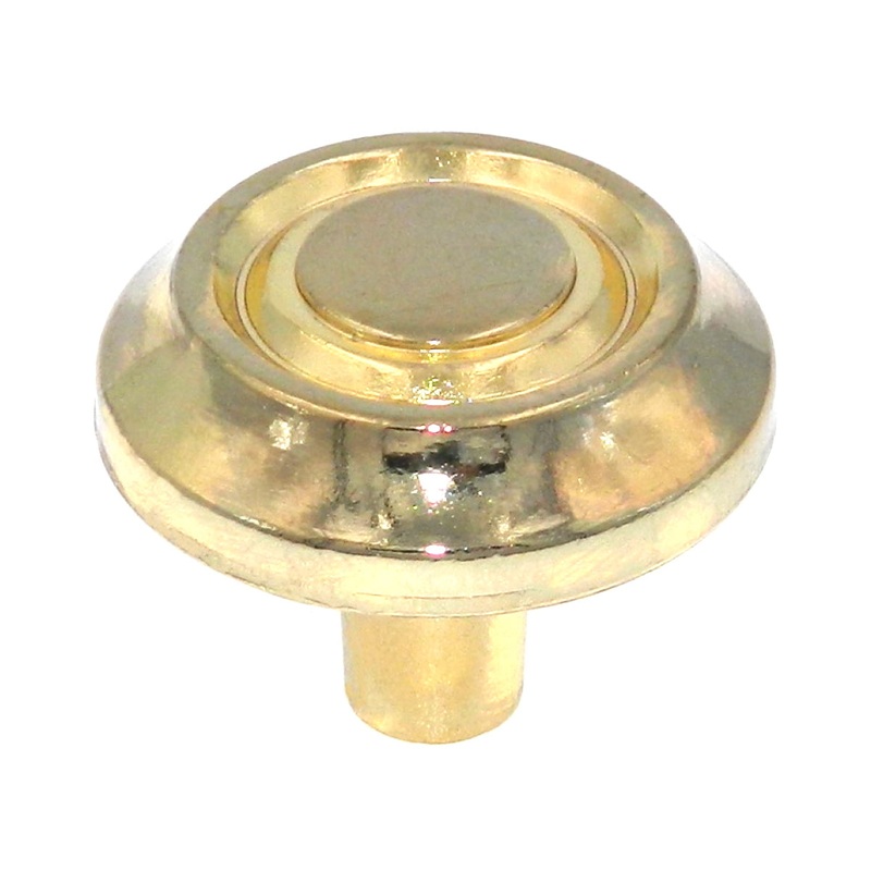 Amerock BP728-3 Polished Brass Solid Brass 1 1/4 Viscount Cabinet Knob Pulls