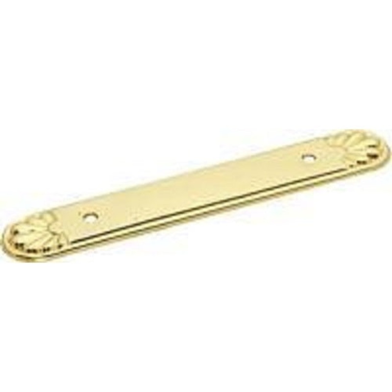 Hickory Hardware Polished Brass Tranquility 3cc Handle Backplate P545-PB