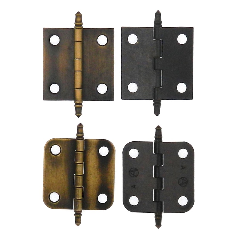 Pair of Amerock Antique Brass 1 1/2 Full Inset Butt Hinges BP2335-AE