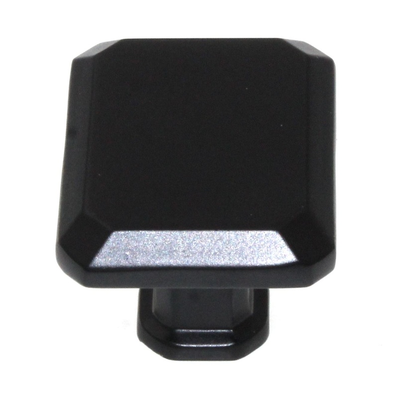 Pride Charleston 1 1/2 Angled Rectangle Cabinet Knob Matte Black K92430BK