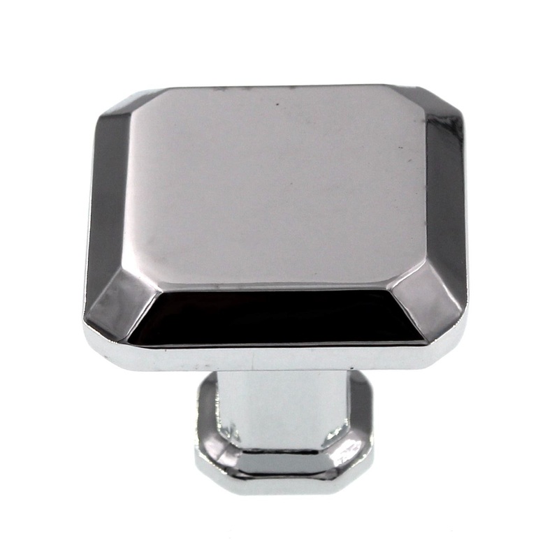 Pride Charleston 1 1/8 Angled Square Cabinet Knob Polished Chrome K92230PC