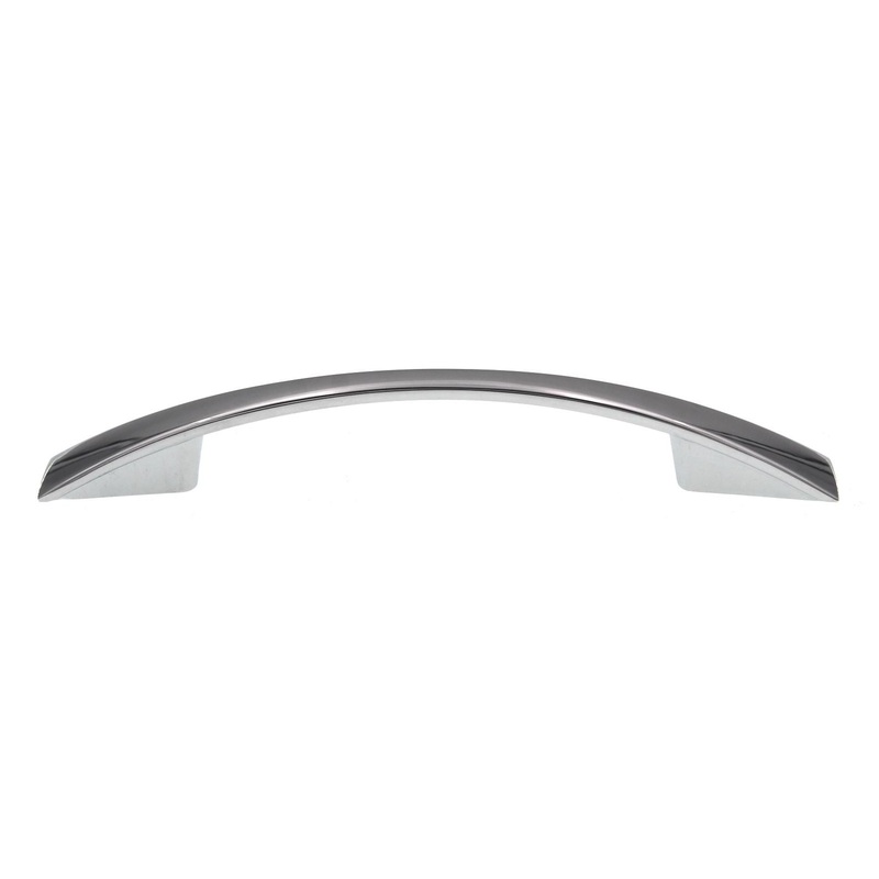 Pride Modern Bow Cabinet Arch Pull 3 3/4 (96mm) Ctr Polished Chrome P82103-PC