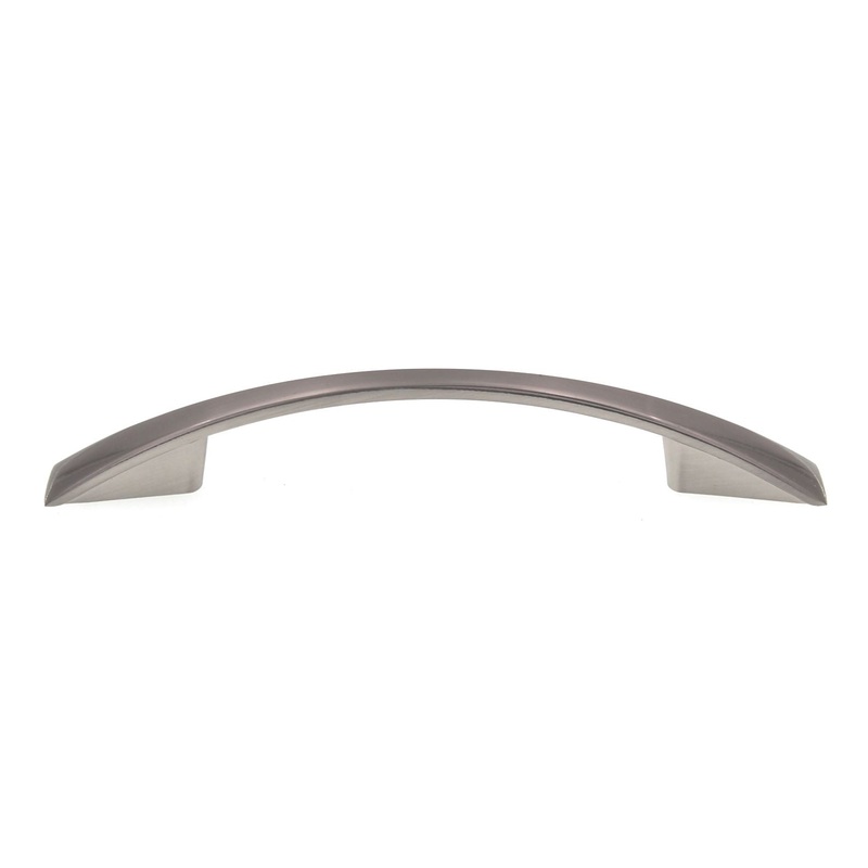 Pride Modern Bow Cabinet Arch Pull 3 3/4 (96mm) Ctr Satin Nickel P82103-SN