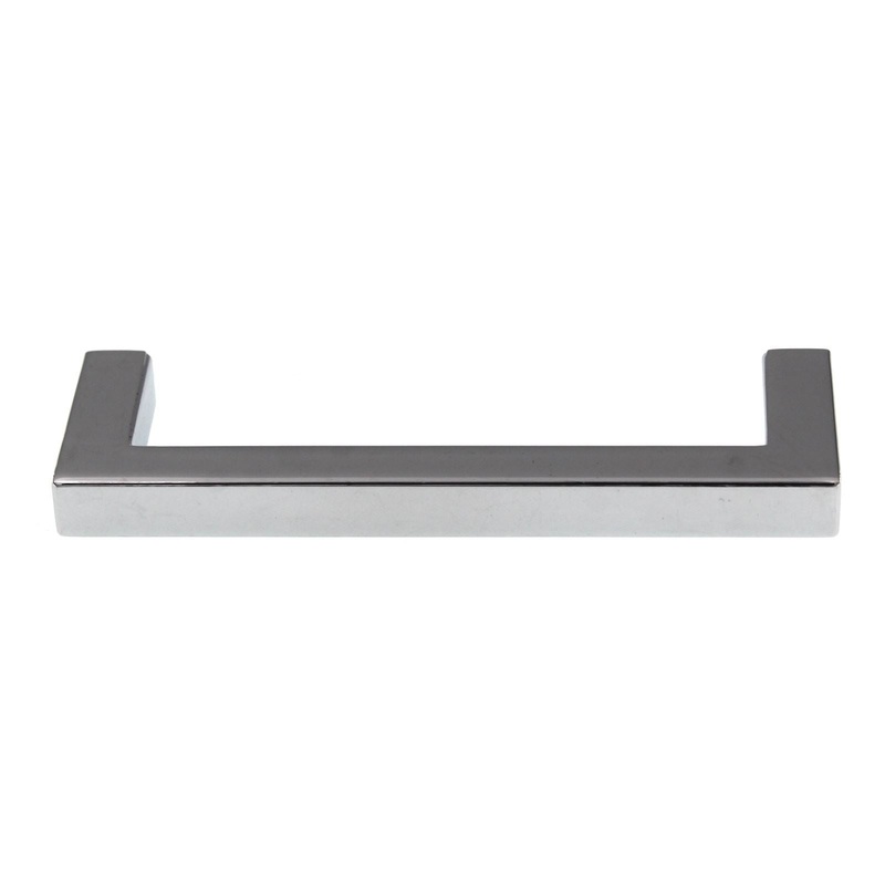 Pride Modern Square Cabinet Bar Pull 3 3/4 (96mm) Ctr Polished Chrome P87226-PC