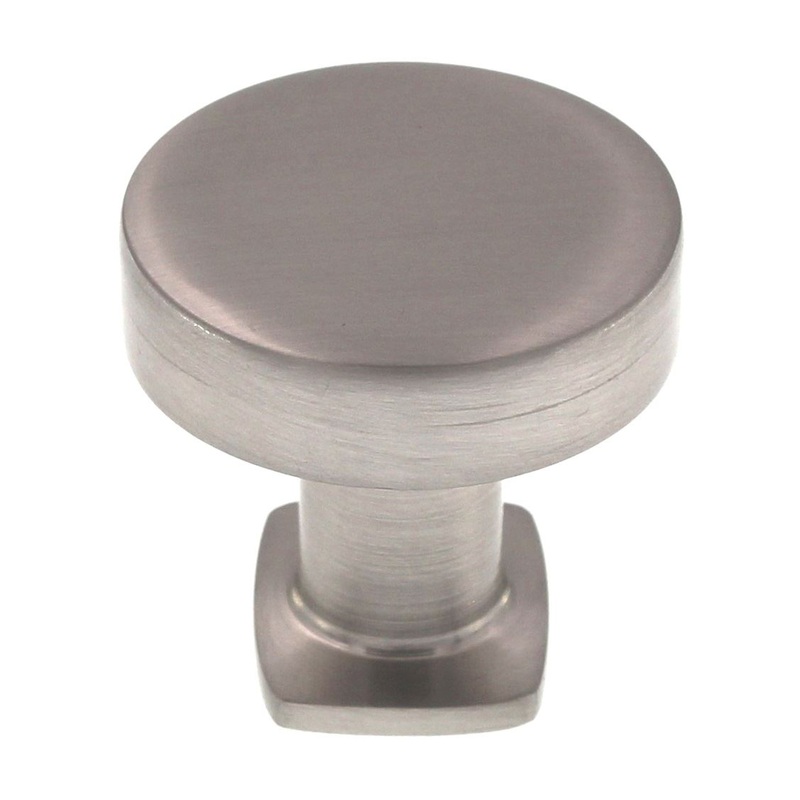 Pride Vail 1 1/4 Flat Top Round Cabinet Knob Satin Nickel K1218SN