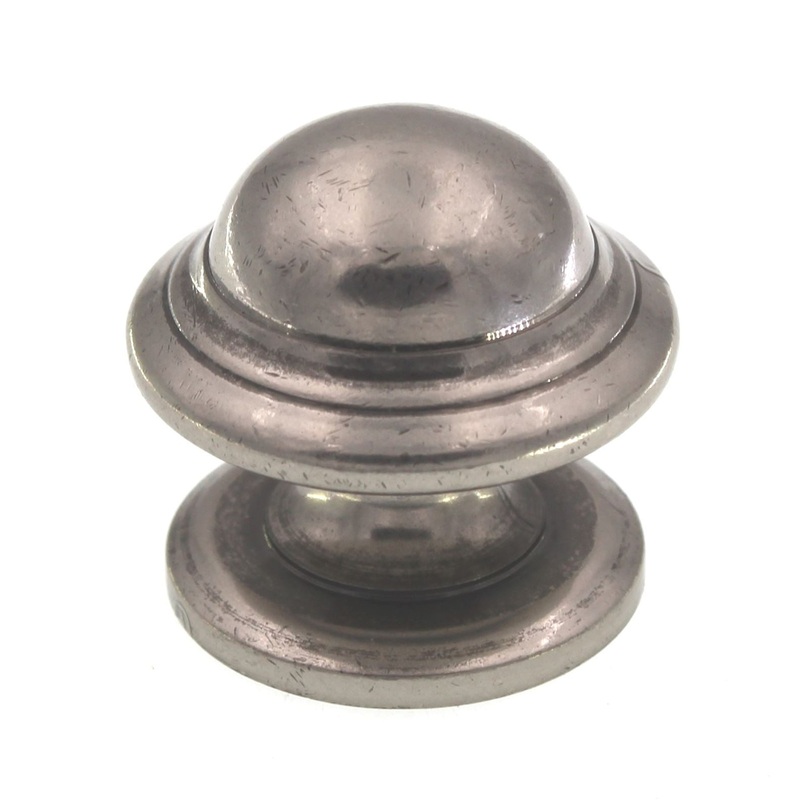 Top Knobs Britannia Empress 1 3/8 Button Round Cabinet Knob Pewter Antique M10