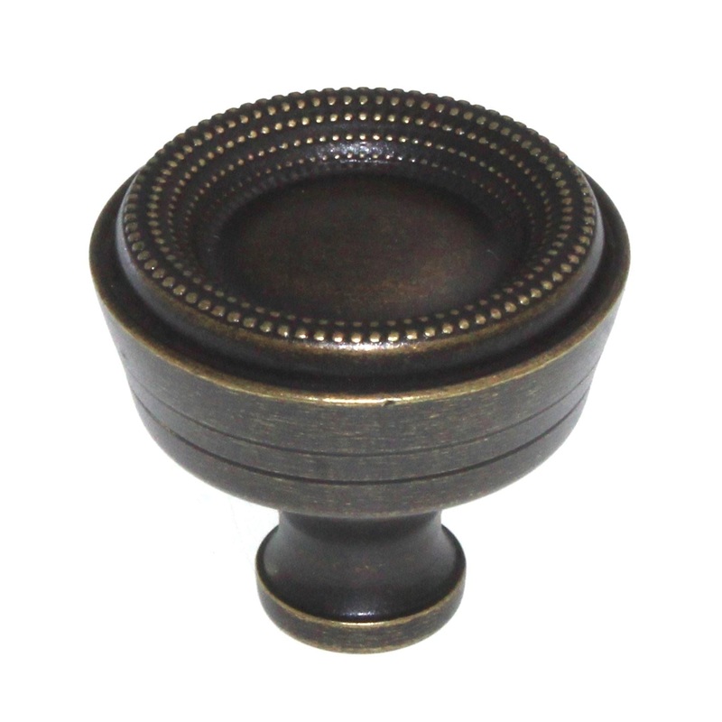 Top Knobs Edwardian Beaded 1 5/16 Round Cabinet Knob German Bronze M948