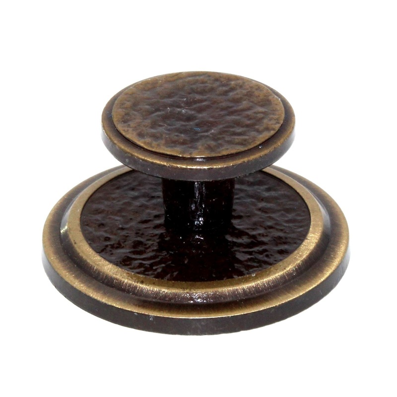 Vintage Amerock Tempra Antique English 1 1/4 Cabinet Knob, Backplate BP785C-AE