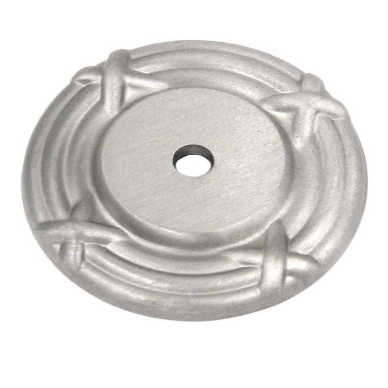 10 Pack Belwith Satin Nickel 1 1/2 Solid Brass Cabinet Knob Backplate M406