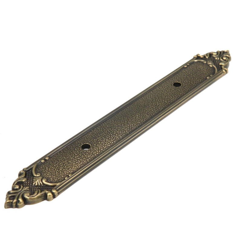 10 Pack Belwith Sherwood Antique Solid Brass 3cc Cabinet Handle Backplates F110