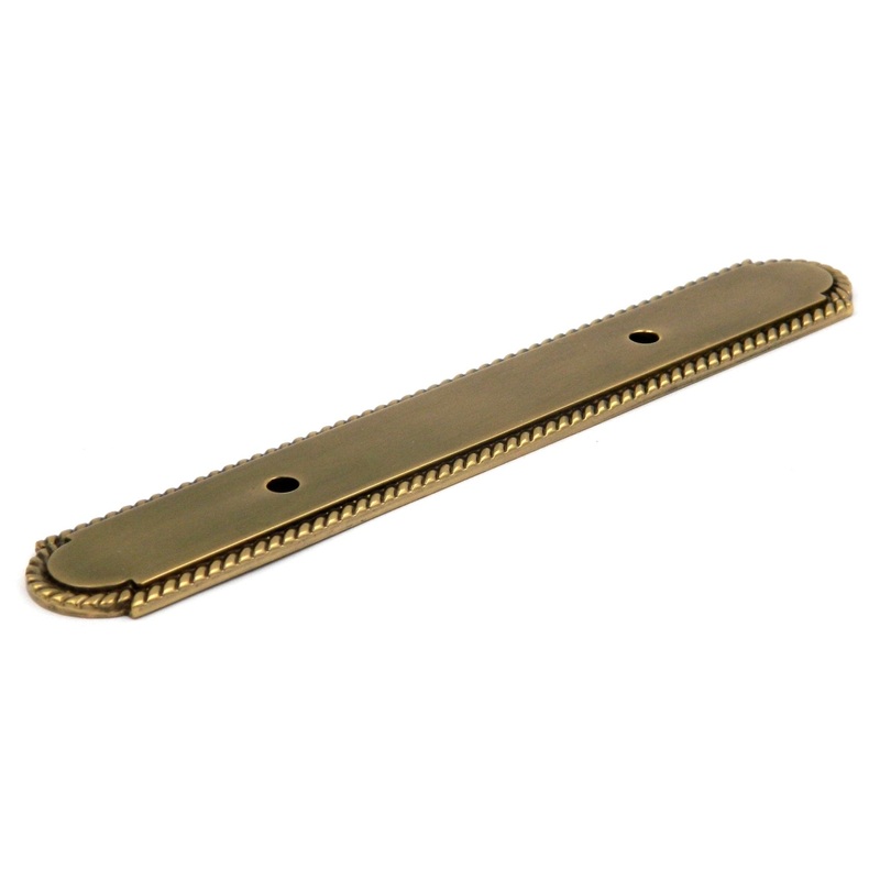 10 Pack Belwith Sherwood Antique Solid Brass 3cc Cabinet Handle Backplates P109