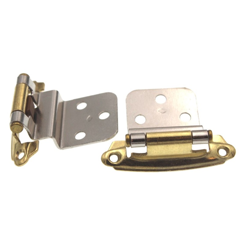 10 Pair Hickory Hardware P143-PBCH Chrome Polished Brass 3/8 Inset Hinges