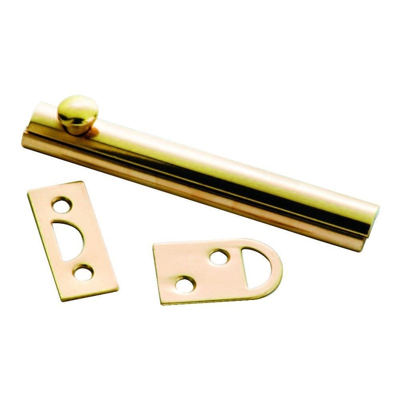 1851 Polished Brass 4 Steel Surface Bolt Barrel Bolts Belwith Hickory Hardware