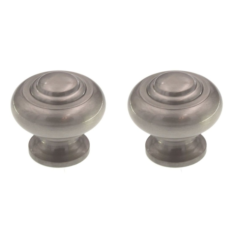 2 Pack BP4258-G10 Satin Nickel 1 3/16 Cabinet Knob Pulls Amerock Euro