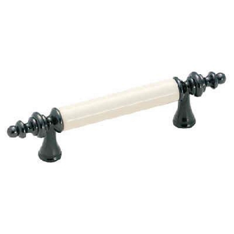 Amerock BP76242-BNW Black Nickel 3cc Cabinet Bar Pull Handle with White Center