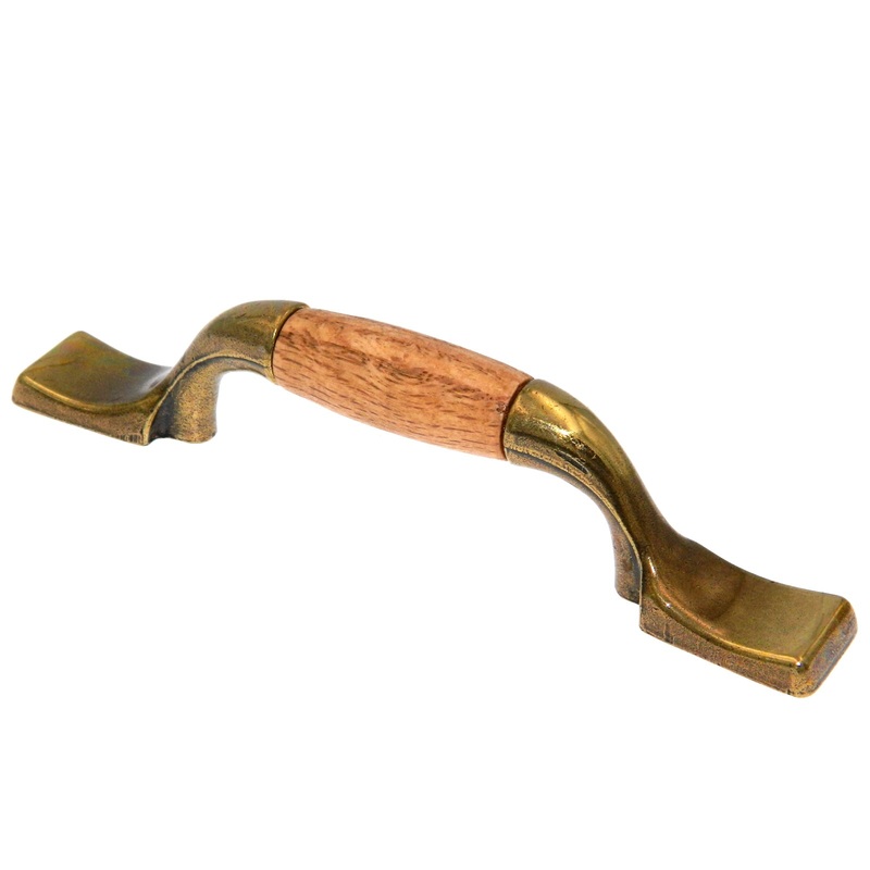 Amerock Royal Family Antique Brass Oak Center 3 CTC Cabinet Pull BP76240-OB