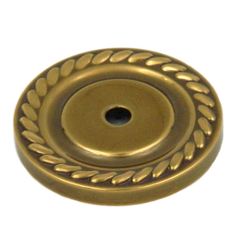 Belwith Keeler Sherwood Antique Brass 1 1/2 Cabinet Knob Backplate P106