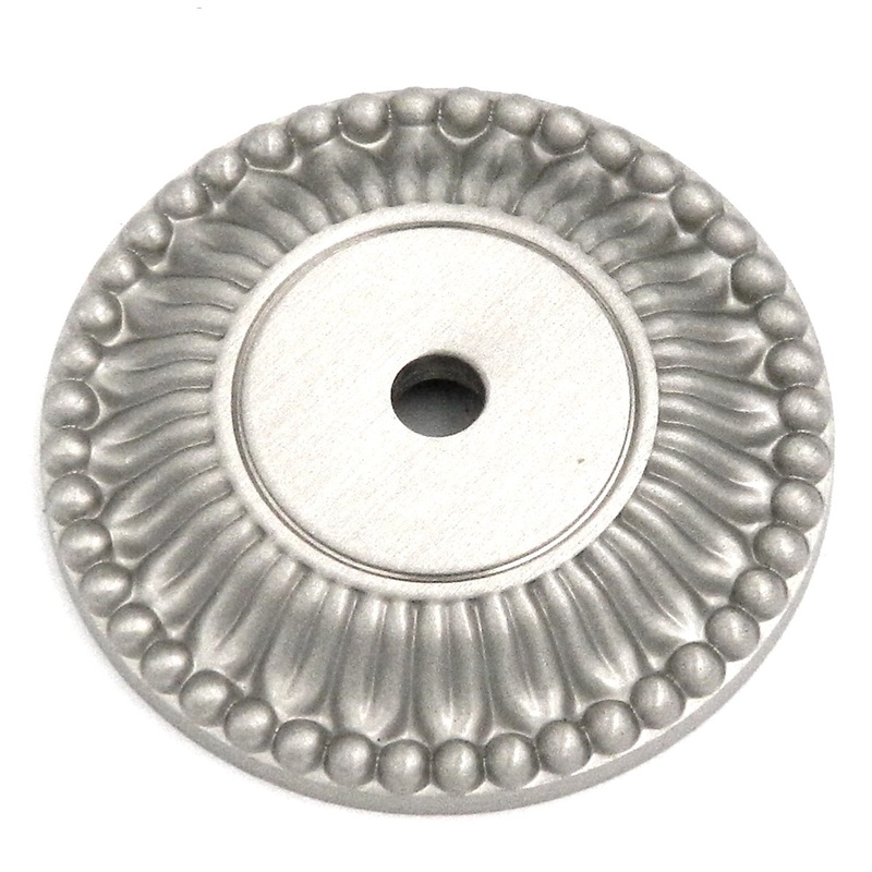 Belwith Satin Nickel 1 5/8 Solid Brass Cabinet Knob Pull Backplate F404