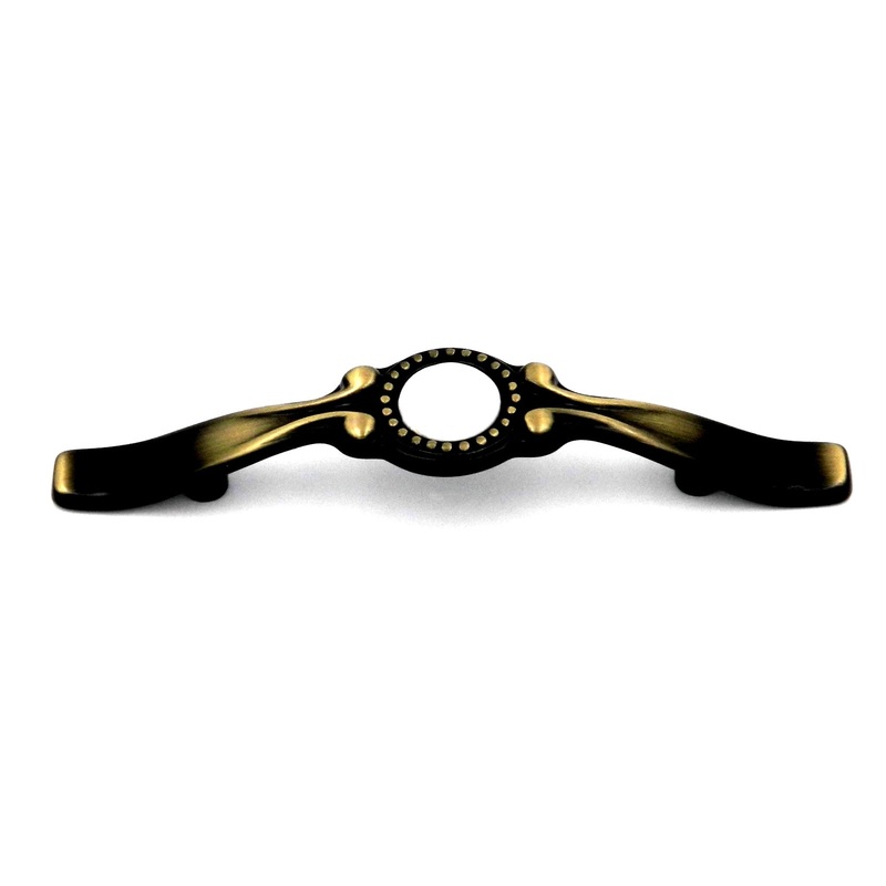 Hickory Hardware Cavalier Antique Brass 3cc Disc Cabinet Handle Pull P956-W