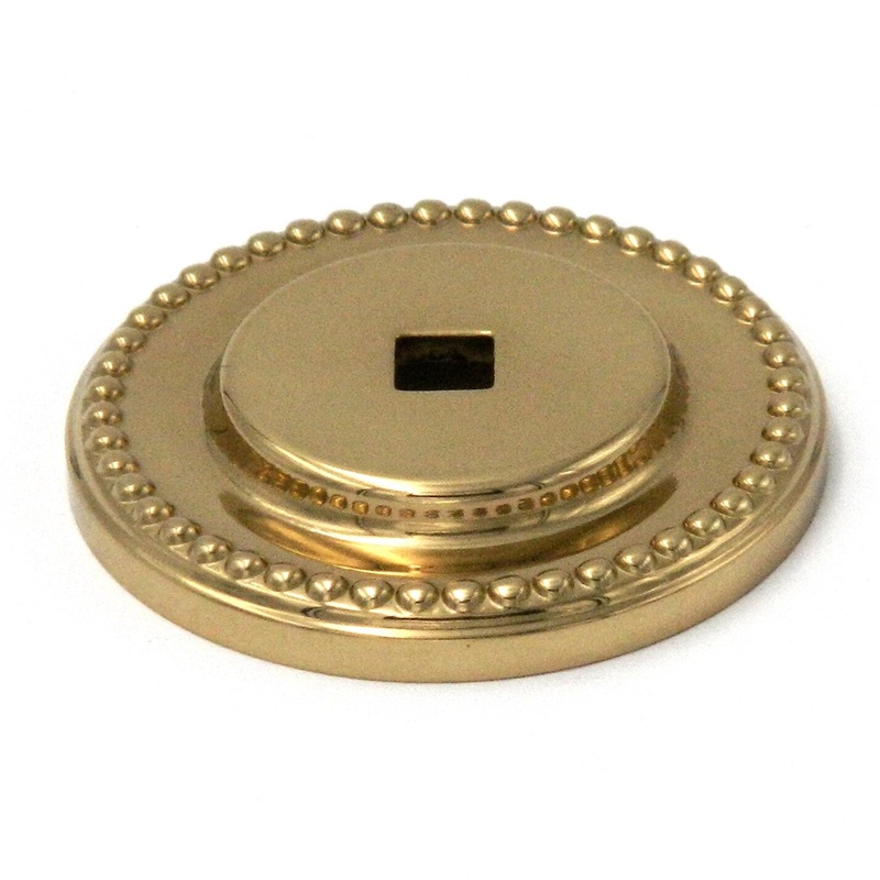 Hickory Hardware Savannah Polished Brass 1 1/2 Solid Brass Knob Backplate P44