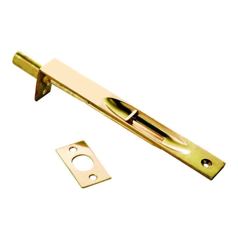Hickory Hardware Solid Brass 6 Flush Door Bolt for French Doors 1855