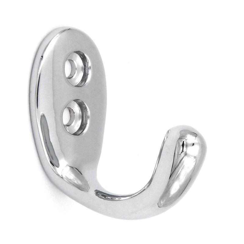P27300-CH Chrome Solid Brass 2 Single Utility Coat Hook Belwith Keeler