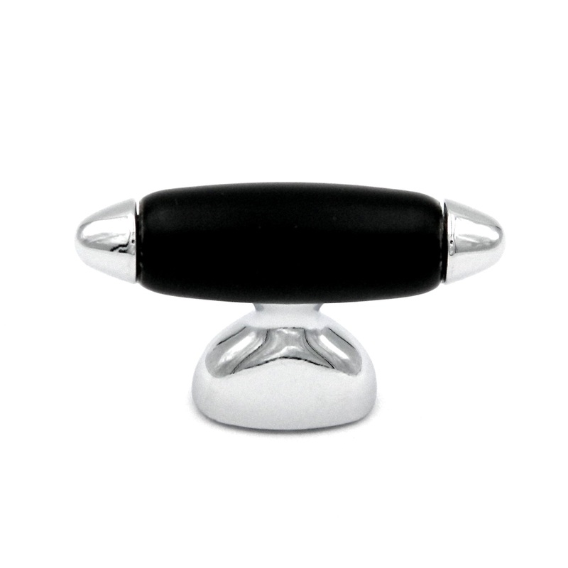 P3391-CHB Chrome 2 Smooth Oval Cabinet Knob Pull Hickory Hardware Aero