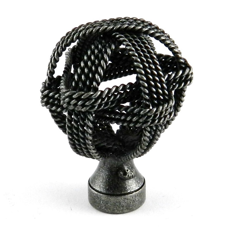 Pack of 10 Antique Pewter 1 1/4 Rope Loops Western Cabinet Knob Laurey