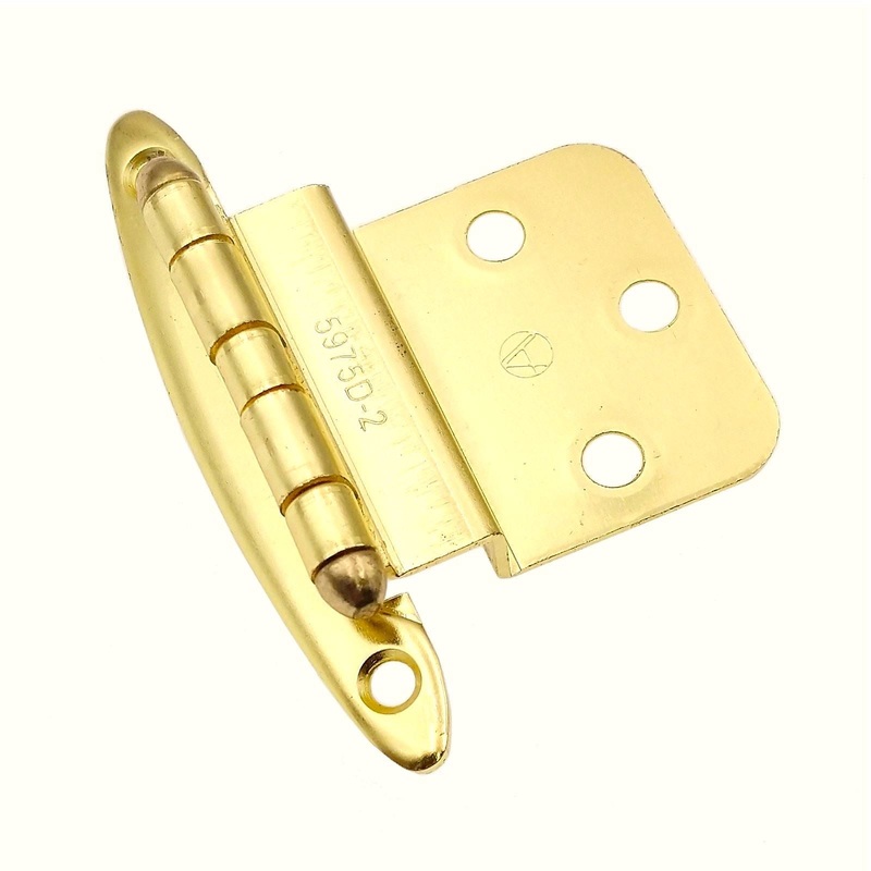 Pair 69193 Polished Brass Face Mount 3/8 Inset Cabinet Hinges Amerock