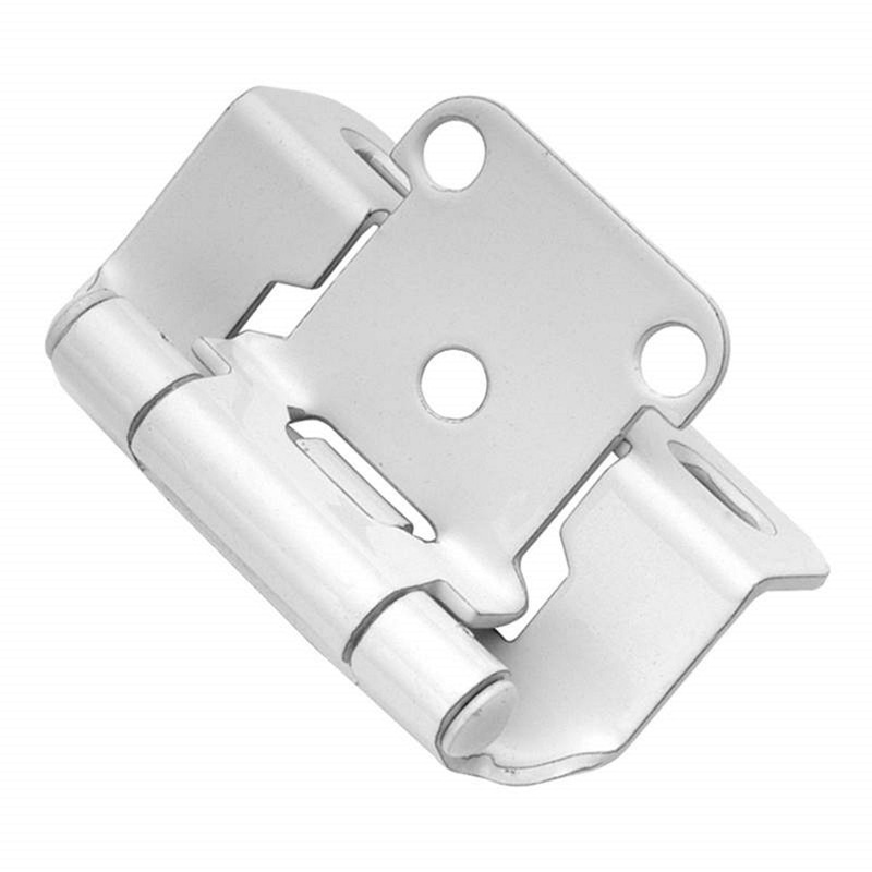 Pair of Hickory White Partial Wrap 1/2 Overlay Cabinet Hinges P2710F-W2