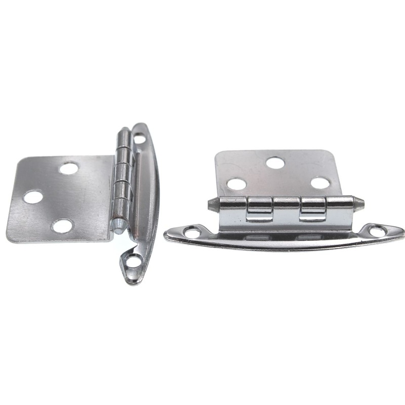 Pair Polished Chrome P139-26 Hickory Flush Cabinet Hinges from Belwith Hickory