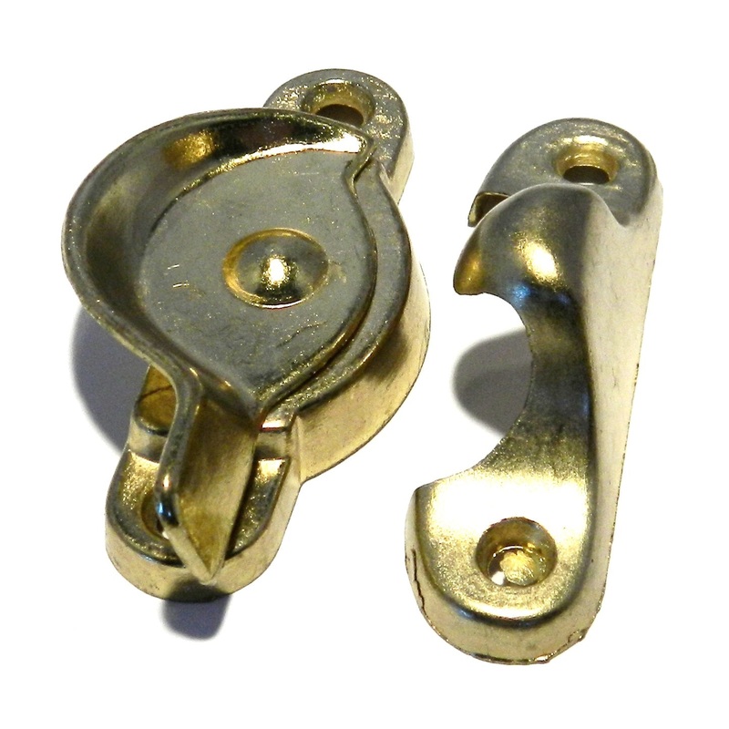 Polished Brass (Gold) 2 1/2 Latch & Latch-plate; 4 screws 06311 Laurey Hardware