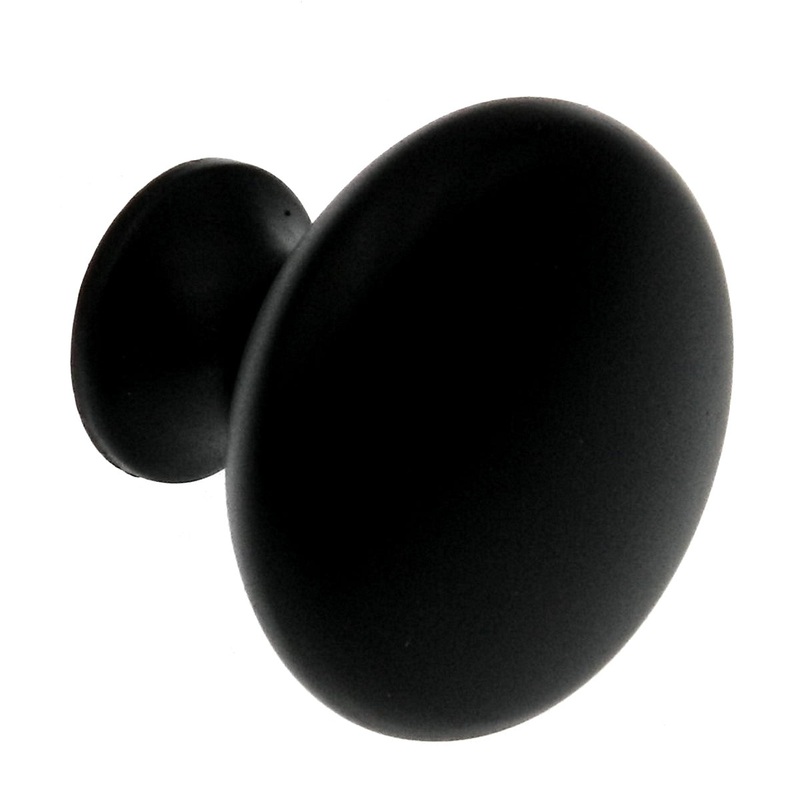 Warwick Contemporary Black 1 1/4 Solid Cabinet Knob Pull DH1001BL