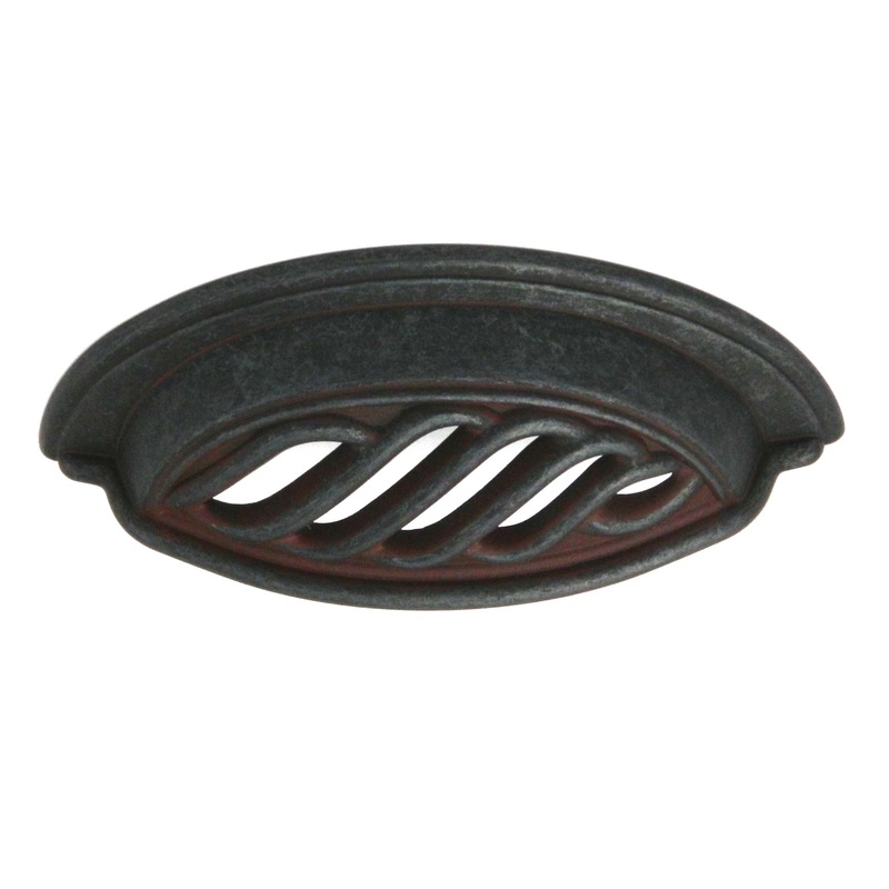 10 Pack Hickory Hardware Charleston Blacksmith Rustic Iron 3cc Drawer Cup Pulls PA1322-RI