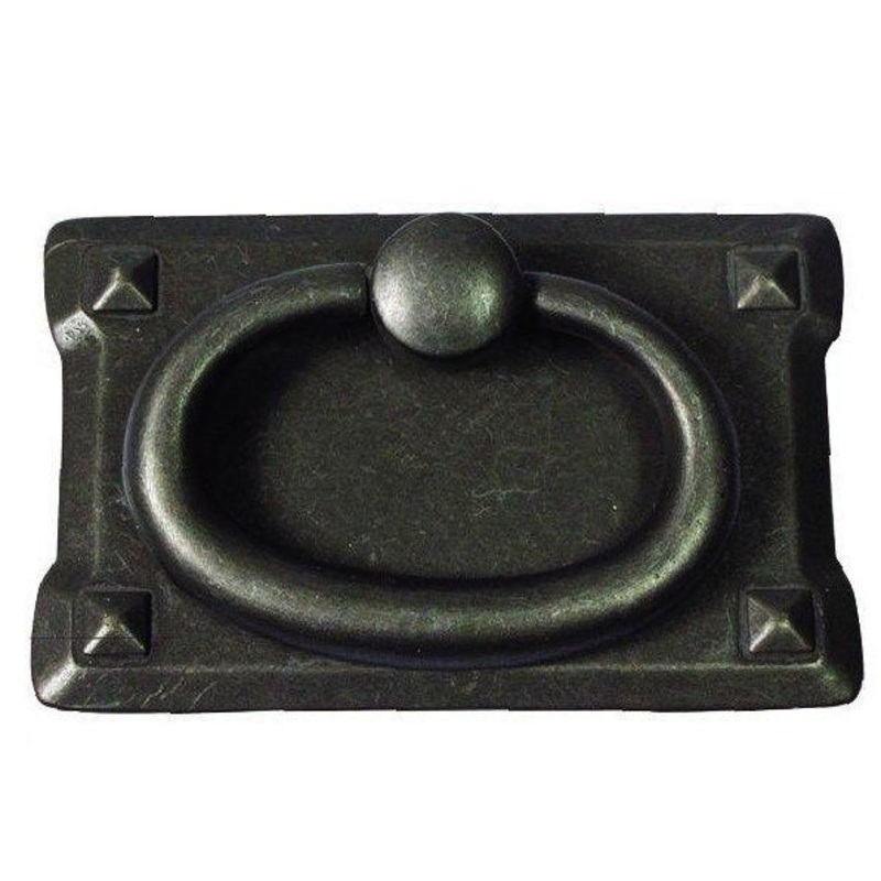 10 Pack Hickory Hardware Old Mission Black Mist Antique 1 1/8cc Furniture Ring Pulls PA0711-BMA