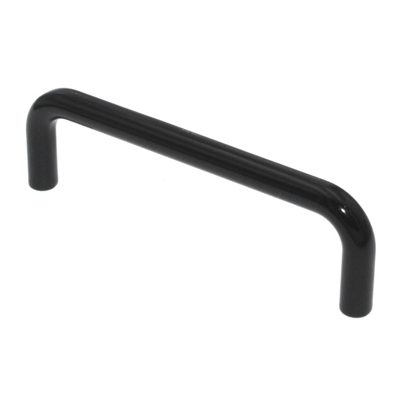 10 Pack Keeler Black Cabinet or Drawer 3 3/4 (96mm)cc Wire Pull Handle PW396-22