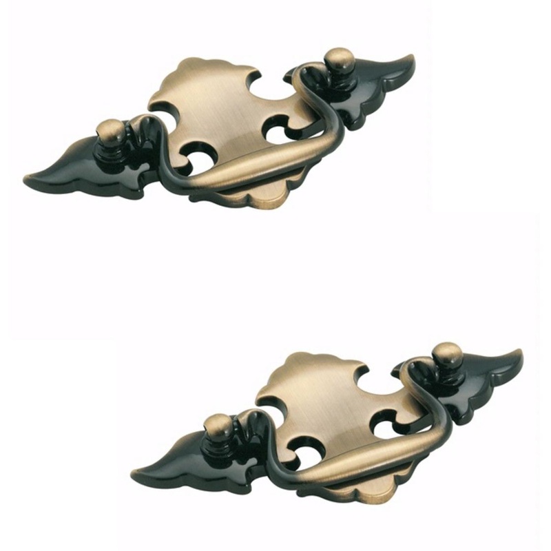 2 Pack BP70612-AE Antique Brass 2 1/2cc Cabinet Bail Pull Handles Amerock