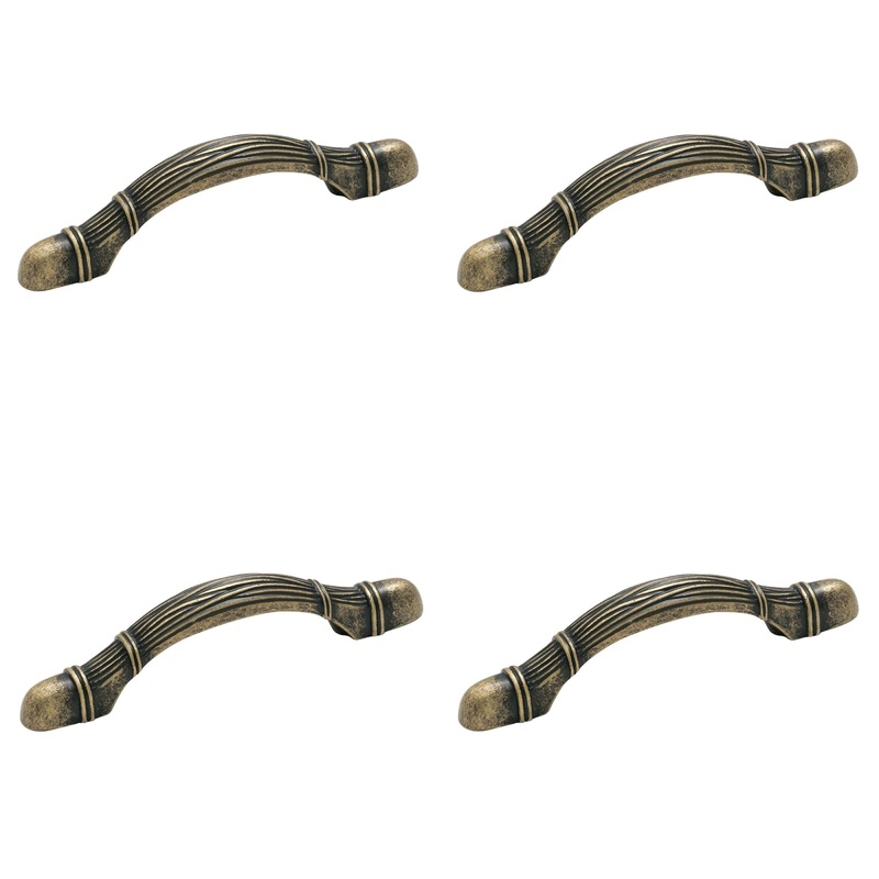 4 Pack Amerock BP5262-R2 Weathered Brass 3cc Cabinet Handle Pulls Cyprus
