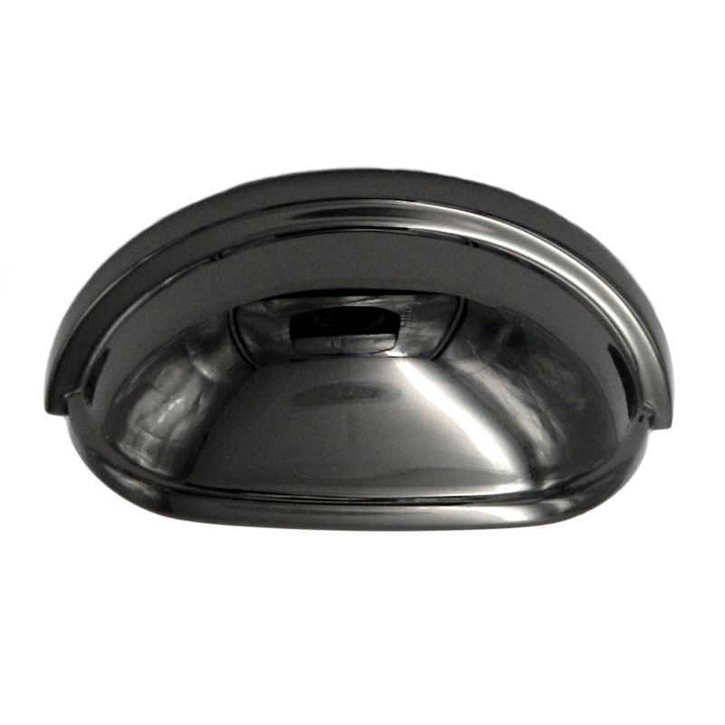 5 Pack Belwith Prestige K43-BLN Black Nickel 3cc Solid Brass Cabinet Cup Pull