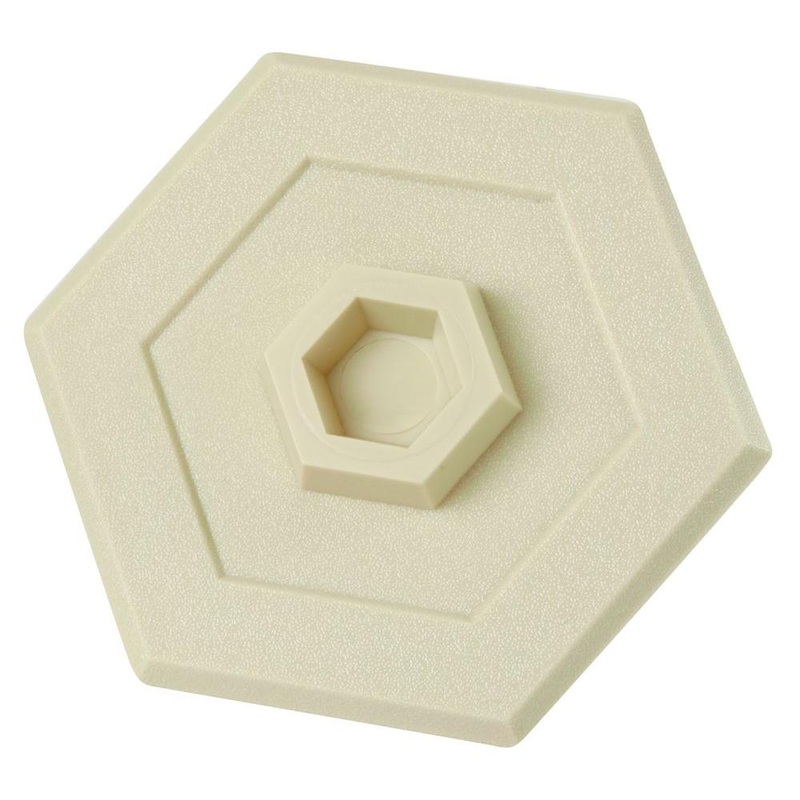 Almond Self Adhesive and Paintable Polygon Wall Fix Door Shield 6001 Hickory