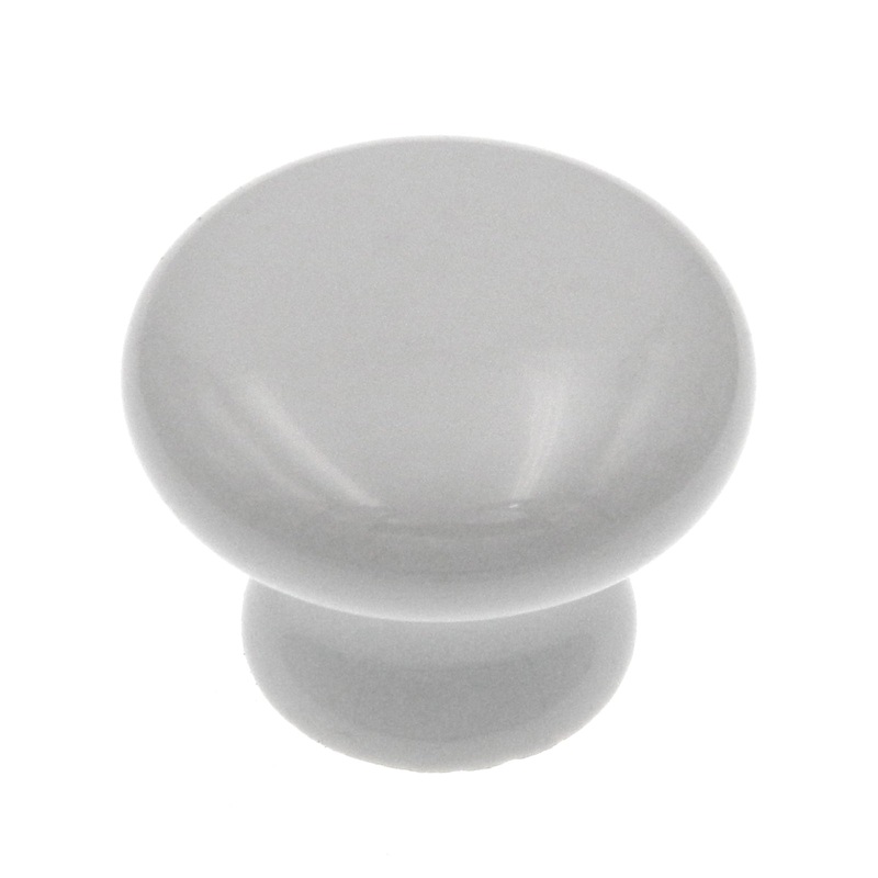 Amerock Gray 1 1/2 Porcelain Cabinet Knob with Metal Insert BP5322-BQ