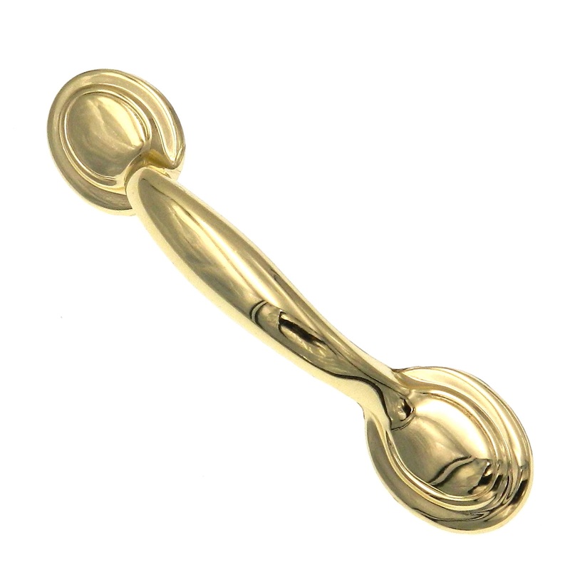 Hickory Eclipse 3cc Polished Brass Cabinet Handle Pull P431-PB
