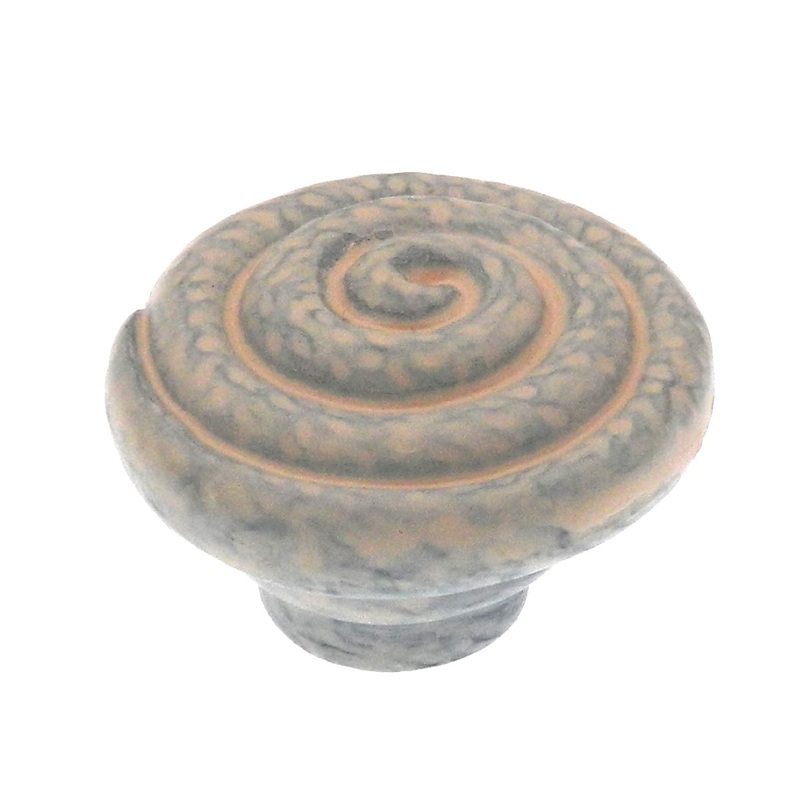 Hickory Grecian Revival 1 1/4 Blonde Antique Whimsical Round Cabinet Knob P7351-HBOA