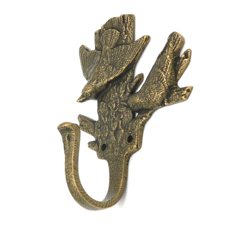 Hickory Hardware Antique Brass Solid Brass Coat or Robe Natural Wonders P28661-AB