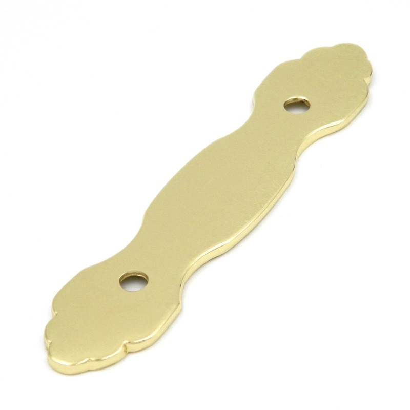 Hickory Hardware Polished Accents Ultra Brass 3cc Handle Backplate P372-UB