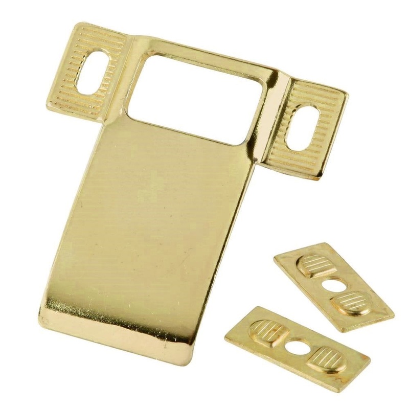 Hickory Hardware Polished Brass 2 1/2 Extended Lip Adjustable Door Strike 1047