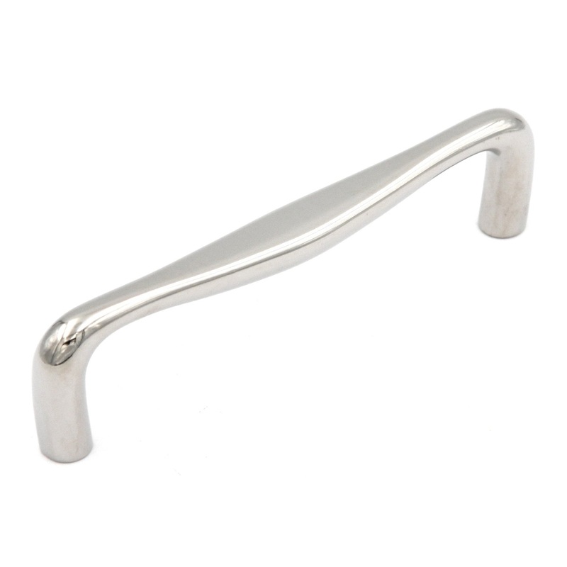 Hickory Hardware Triomphe Bright Nickel Cabinet 3 3/4 (96mm)cc Handle Pull P3342-14