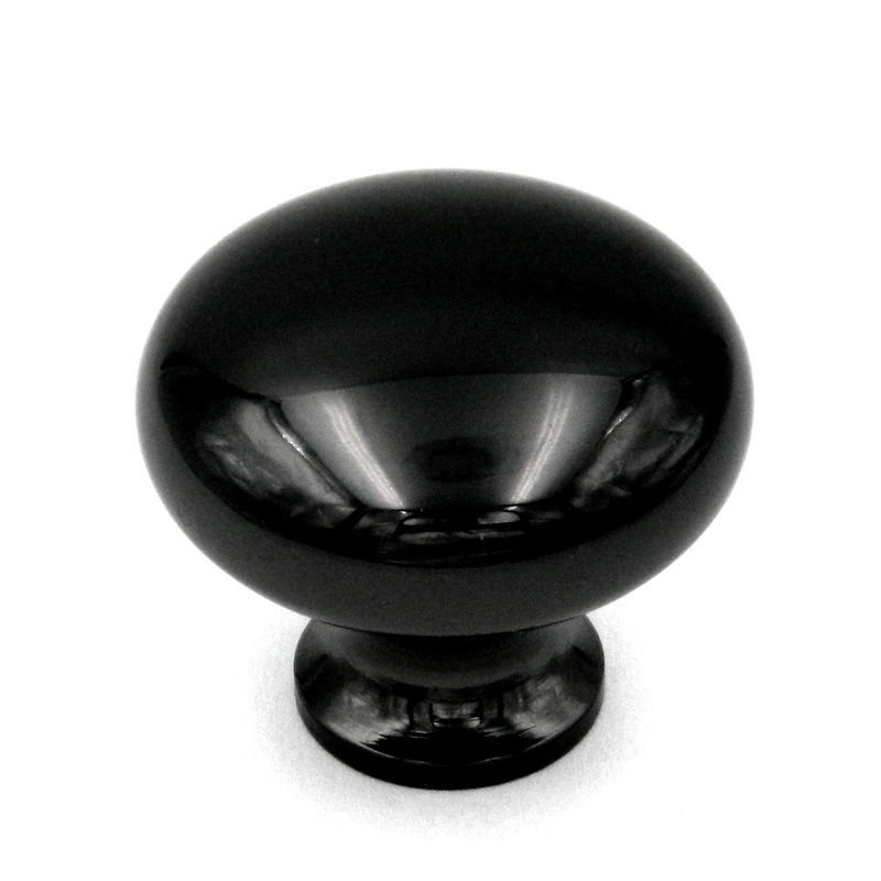Hickory Modern Accents 1 1/4 Black Nickel Transitional Round Cabinet Knob P9971-BLN