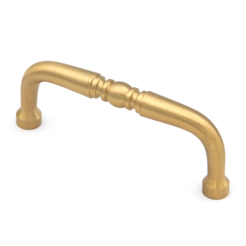 Hickory Power & Beauty 3cc Satin Brass Ornate Cabinet Handle Pull P9719-04