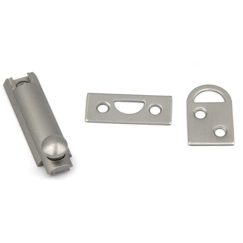 P1847-SN Satin Nickel Solid Brass 2 Surface Slide Door Bolt Belwith Hickory
